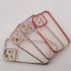 Fashion Case for iPhone 12 Gold Frame Gel Cover Red