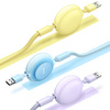 Baseus Bright Mirror 2 kabel przewód 3w1 USB Typ A - micro USB + Lightning + USB Typ C 3.5A 1.1m żółty (CAMJ010011)