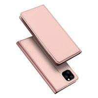 Etui IPHONE 11 PRO z klapką Dux Ducis skórzane Skin Leather jasny róż