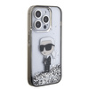 Karl Lagerfeld Liquid Glitter Ikonik case for iPhone 15 Pro - transparent