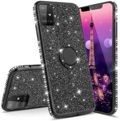 Etui HUAWEI Y5P Diamond Ring Brokat czarny