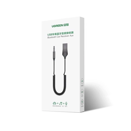 Ugreen Bluetooth 5.3 Audioempfänger USB-Kabel Audioadapter AUX-Buchse schwarz (70601 CM309)