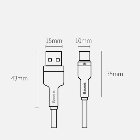 Baseus Cafule Series Metal Data USB - USB Typ C 66W cable 1m black (CAKF000101)