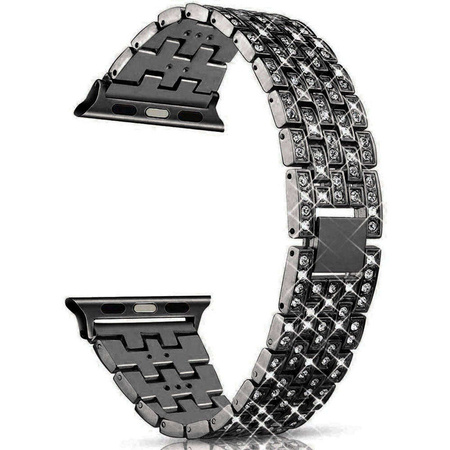 Strap for APPLE WATCH 4 / 5 / 6 / 7 / 8 / SE / ULTRA (42 / 44 / 45 / 49 MM) Diamond Bumper black