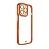 Fashion Case for iPhone 12 Gold Frame Gel Cover Red