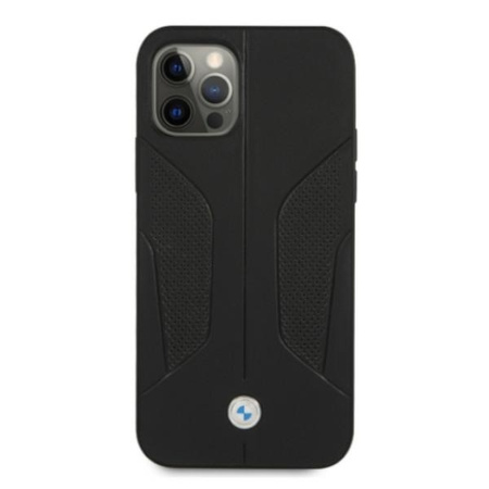 Etui BMW BMHCP12MRSCSK iPhone 12/12 Pro 6,1" czarny/black hardcase Leather Perforate Sides