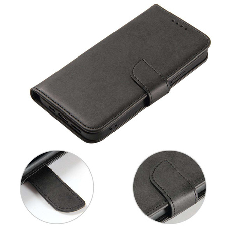 Magnet Case Cover für Oppo A17 Flip Cover Wallet Stand schwarz