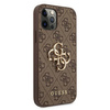 Guess GUHCP12M4GMGBR iPhone 12/12 Pro 6,1" brązowy/brown hardcase 4G Big Metal Logo