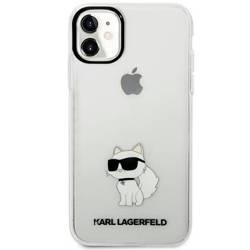 Original Handyhülle IPHONE 11 / XR Karl Lagerfeld Hardcase Ikonik Choupette (KLHCN61HNCHTCT) transparent