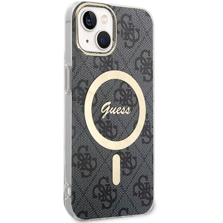 Oryginalne Etui IPHONE 14 PLUS / 15 PLUS Guess Hardcase 4G MagSafe (GUHMP15MH4STK) czarne