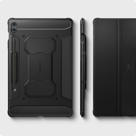 Spigen Rugged Armor Pro Hülle für Samsung Galaxy Tab S9 FE+ 12,4&#39;&#39; X610 / X616B – Schwarz