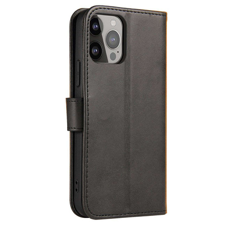 Magnet Case Hülle für Vivo Y35 / Vivo Y22 / Vivo Y22s Hülle mit Flip Wallet Ständer schwarz