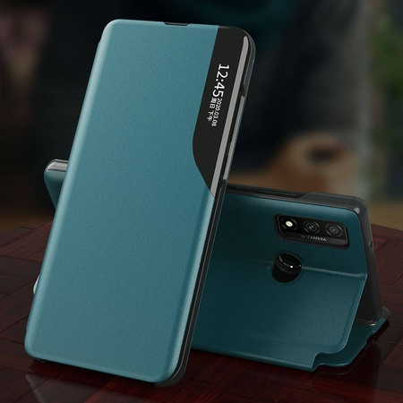 Eco Leather View Case elegancki futerał etui z klapką i funkcją podstawki Samsung Galaxy A02s EU czarny