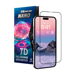 Crong 7D Nano Flexible Glass - Niepękające szkło hybrydowe 9H na cały ekran iPhone 14 Pro Max