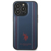 US Polo USHCP14XPFAV iPhone 14 Pro Max 6,7" granatowy/navy blue Leather Stitch