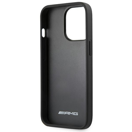 AMG AMHCP14LGSEBK iPhone 14 Pro 6,1" czarny/black hardcase Leather Debossed Lines