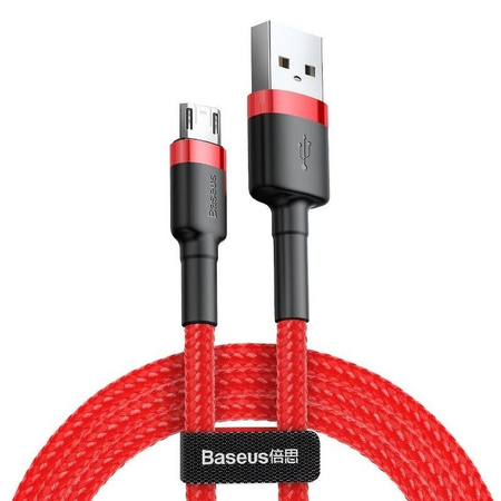 Baseus Cafule Cable - Dwustronny kabel połączeniowy micro USB na USB QC 3.0, 2.4 A, 1 m (czerwony)