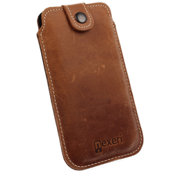 Etui Wsuwka skórzana Nexeri Leather Pocket XXL SAMSUNG GALAXY A10 / M21 / S20+ / IPHONE 8+ PLUS brązowe