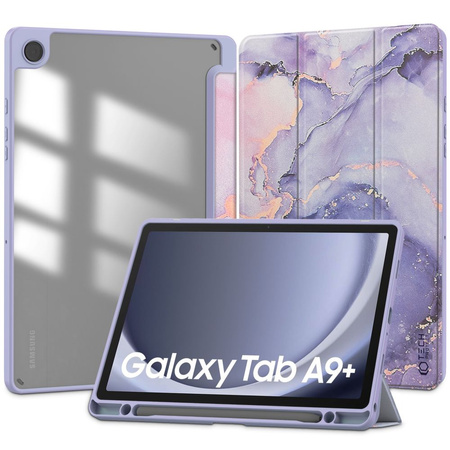 Schutzhülle SAMSUNG GALAXY TAB A9+ Tech-Protect SC Pen Hybrid Marble violett