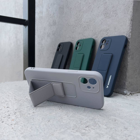 Wozinsky Kickstand Case elastyczne silikonowe etui z podstawką Xiaomi Redmi 9 czarny