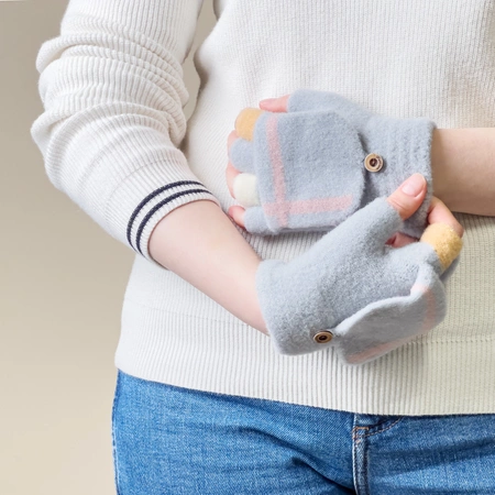 Winter-Handyhandschuhe für Damen/Kinder – grau