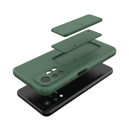 Wozinsky Kickstand Case silikonowe etui z podstawką etui Xiaomi Redmi 10 granatowe