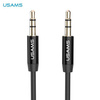 USAMS Adapter audio jack 3,5m - 3,5m 1m czarny/black YP101 (YP-01)