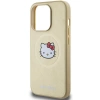 Hello Kitty Leather Kitty Head MagSafe Hülle für iPhone 15 Pro – Gold