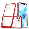 Klare 3in1 Hülle für iPhone 11 Pro Max Frame Cover Gel Rot