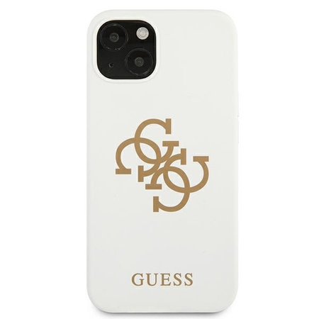 Guess GUHCP13SLS4GGWH iPhone 13 mini 5.4 &quot;white / white hard case Silicone 4G Logo