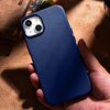 iCarer Case Leather Genuine Leather Case Cover for iPhone 14 Blue (WMI14220705-BU) (MagSafe Compatible)