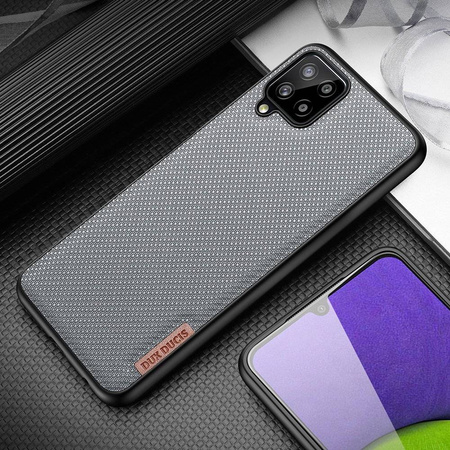 Dux Ducis Fino etui pokrowiec pokryty nylonowym materiałem Samsung Galaxy A22 4G niebieski