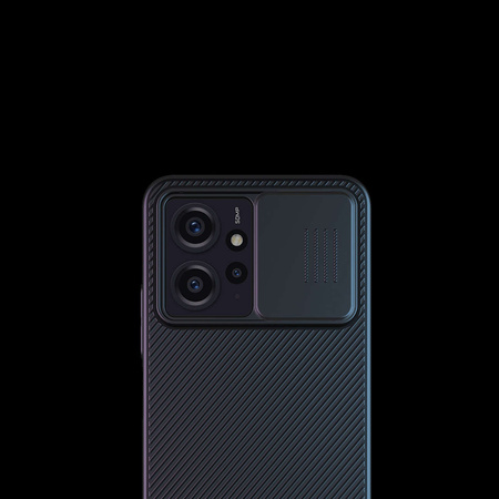 Gepanzertes Xiaomi Redmi Note 12-Gehäuse mit Kameraabdeckung Nillkin CamShield Case - schwarz