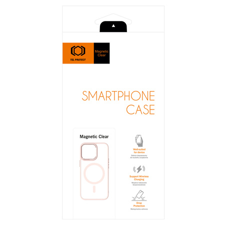 Tel Protect Magnetic Clear Case do Iphone 14 Łososiowy