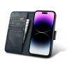 iCarer Oil Wax Wallet Case 2in1 Cover iPhone 14 Pro Anti-RFID Leder Flip Case Blau (WMI14220722-BU)