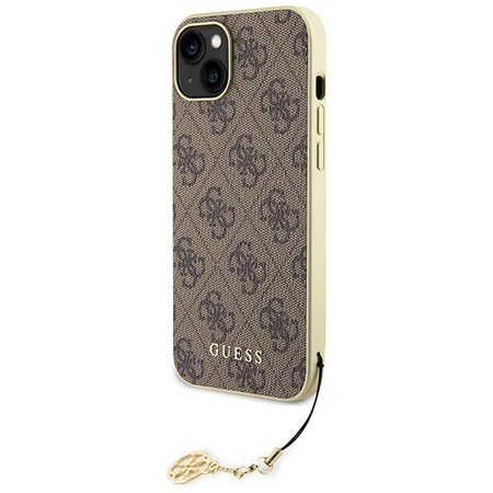 Guess GUHCP15MGF4GBR iPhone 15 Plus 6,7&quot; braun/braunes Hardcase 4G Charms Collection