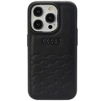 Audi GT Kunstlederhülle für iPhone 15 Pro – Schwarz