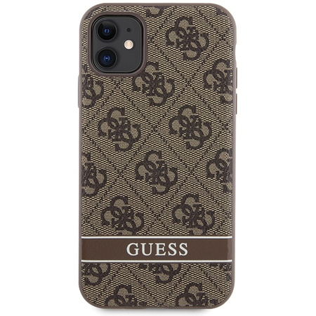 Guess GUHCN61P4SNW iPhone 11 / Xr brown/brown hardcase 4G Stripe