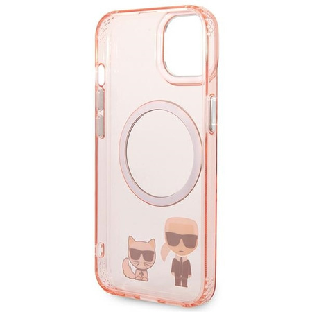 Karl Lagerfeld KLHMP14MHKCP iPhone 14 Plus 6.7 &quot;hardcase pink / pink Karl &amp; Choupette Aluminum Magsafe