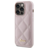 Guess Quilted Metal Logo case for iPhone 15 Pro Max - pink