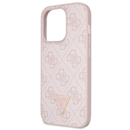 Original Case APPLE IPHONE 15 PRO Guess Hardcase Crossbody 4G Metal Logo (GUHCP15LP4TDSCPP) pink