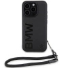 Etui BMW Signature Leather Wordmark Cord na iPhone 15 Pro Max - czarne