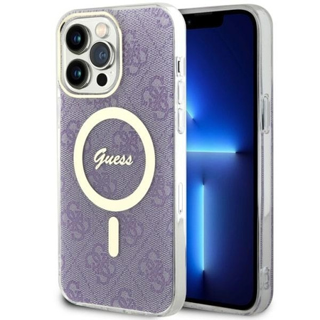 Guess GUHMP14XH4STU iPhone 14 Pro Max 6.7" purpurowy/purple hardcase 4G MagSafe