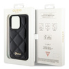 Guess nakładka do iPhone 15 Pro 6,1" GUHCP15LPSQSQSK czarna HC PU Quilted Metal Logo