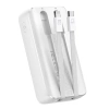 Mini-Powerbank mit integrierten Kabeln Joyroom JR-PBC06 30W 10000mAh - Weiß