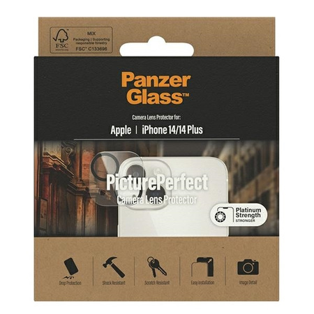 Szkło Hartowane na Aparat IPHONE 14 / 14 PLUS PanzerGlass Camera Protector Platinium Strength (0399)