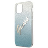 Guess Glitter Gradient Script - Etui iPhone 12 / iPhone 12 Pro (niebieski)