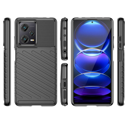 Thunder Case Hülle für Xiaomi Redmi Note 12 Pro+ Silikonhülle schwarz