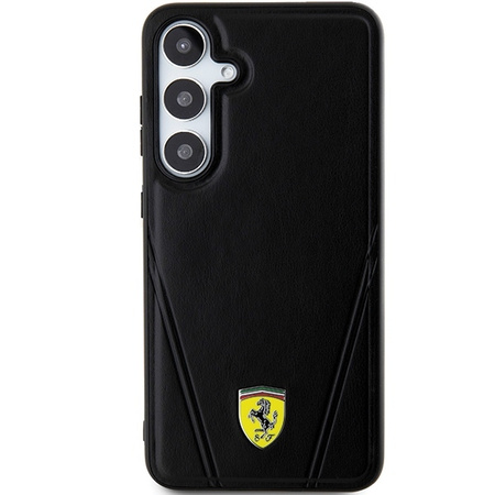 Oryginalne Etui FERRARI hardcase Hot Stamp V Lines MagSafe FEHMS24MP3BAK do Samsung Galaxy  S24 Plus Czarny