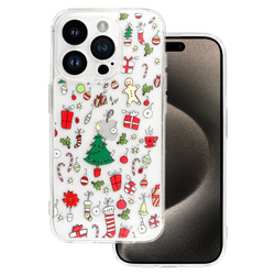 TEL PROTECT Christmas Clear Case do Iphone 16 Wzór 2